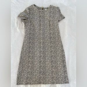 Calvin Klein Patterned Dress with Gold Zipper